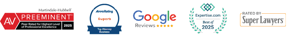 Utah Business Lawyer awards - Av Preeminent, Avvo Rating Superb, Google Reviews, Expertise, Super Lawyers